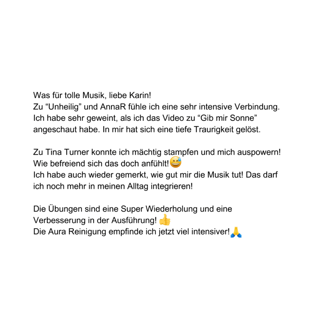 Feedback Venus im Flow Karin Buttinger 6